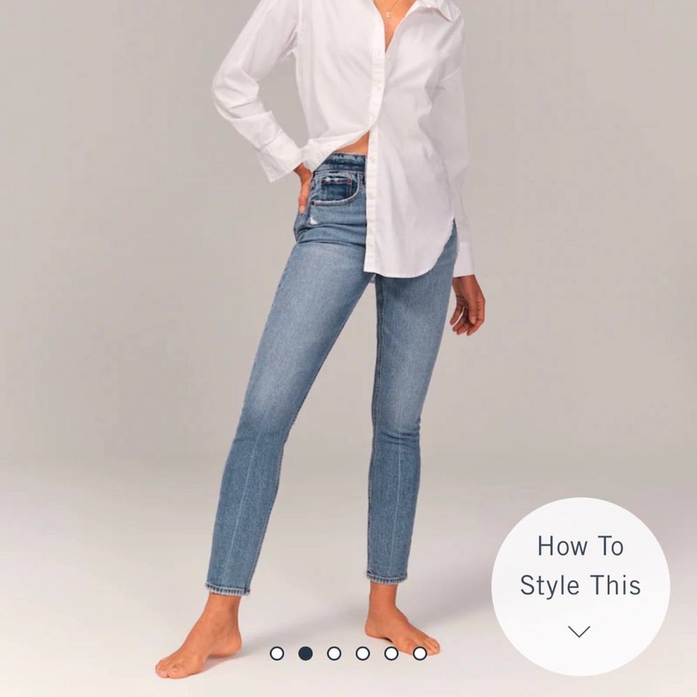 High rise skinny jeans